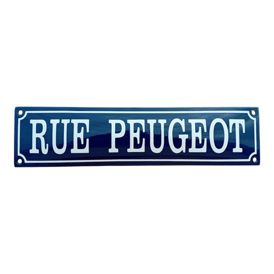 Rue Peugeot Emaille Schild Vintage – Retro Garage Werkstatt Deko