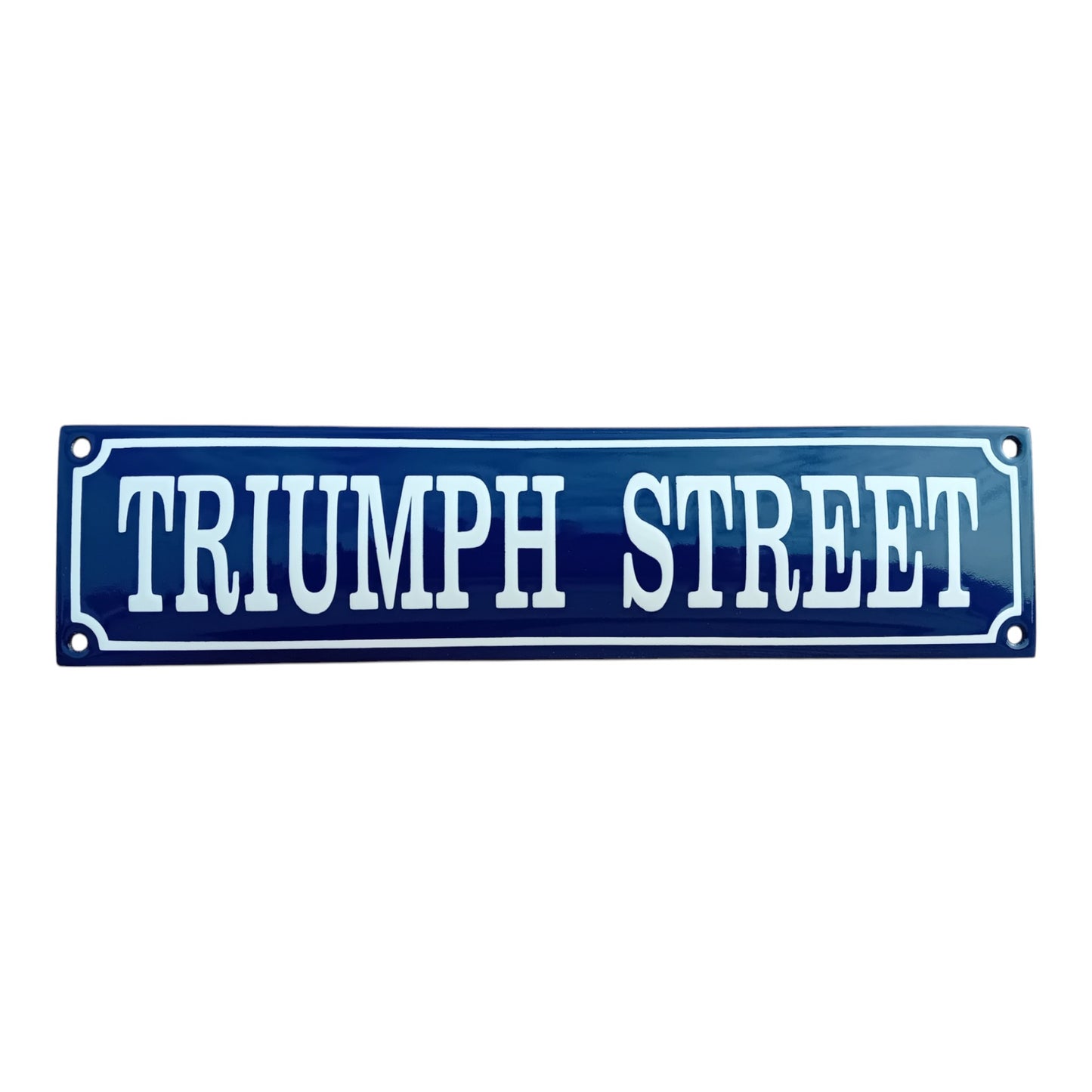 Triumph Street Emaille Schild Vintage – Retro Garage Werkstatt Deko