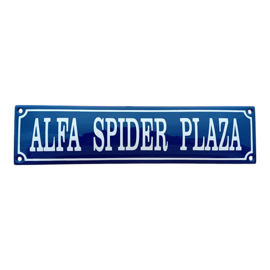 Alfa spider plaza Emaille Schild Vintage – Retro Garage Werkstatt Deko