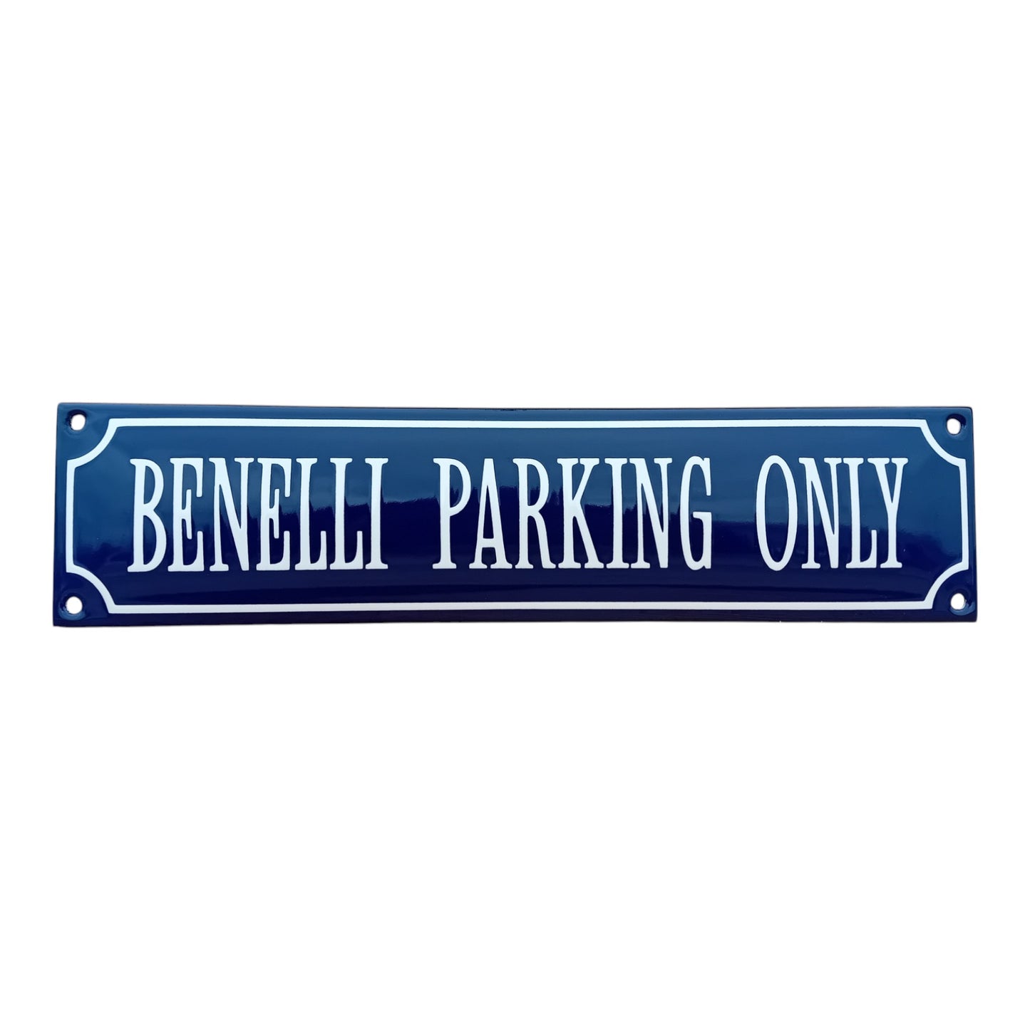 Benelli parking only Emaille Schild Vintage – Retro Garage Werkstatt Deko
