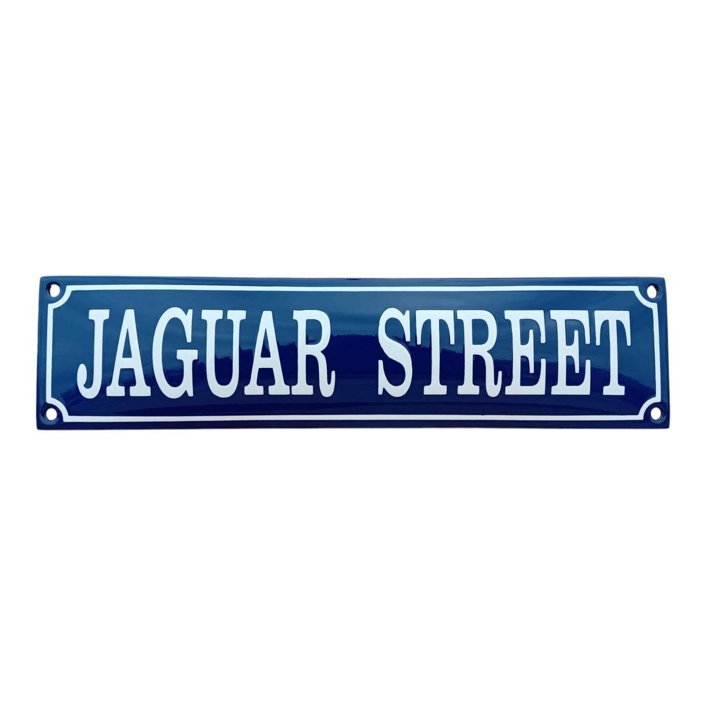 Jaguar street Emaille Schild Vintage – Retro Garage Werkstatt Deko