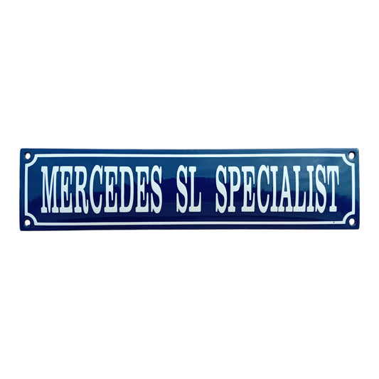 Mercedes SL specialist Emaille Schild Vintage – Retro Garage Werkstatt Deko