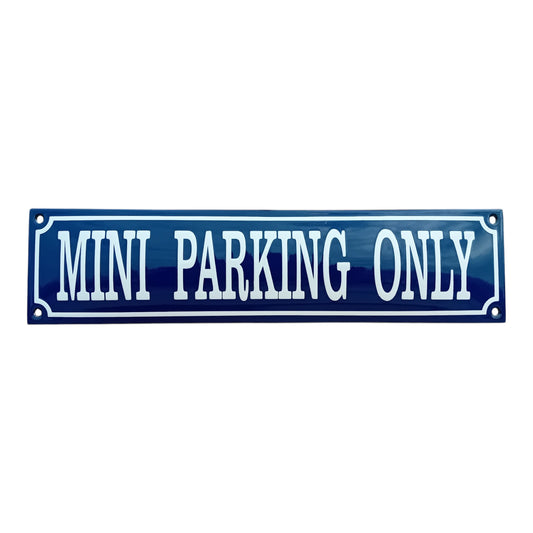 Mini parking only Emaille Schild Vintage – Retro Garage Werkstatt Deko
