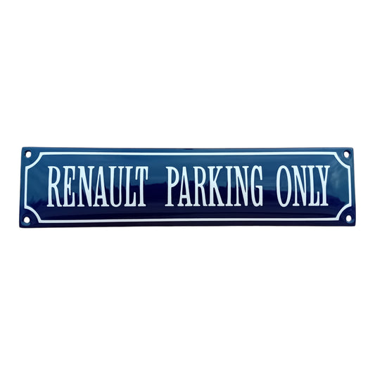 Renault parking only Emaille Schild Vintage – Retro Garage Werkstatt Deko