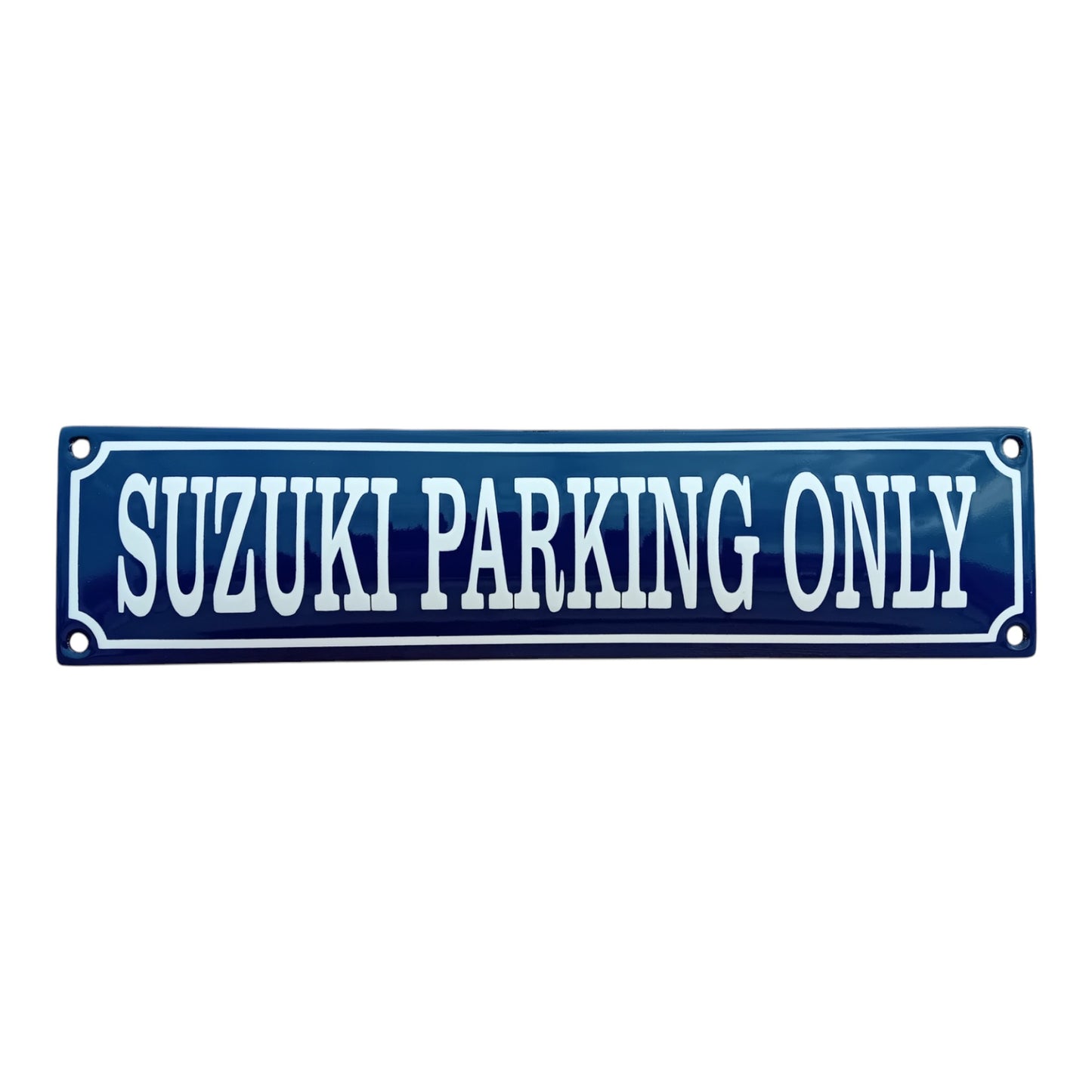Suzuki parking only Emaille Schild Vintage – Retro Garage Werkstatt Deko