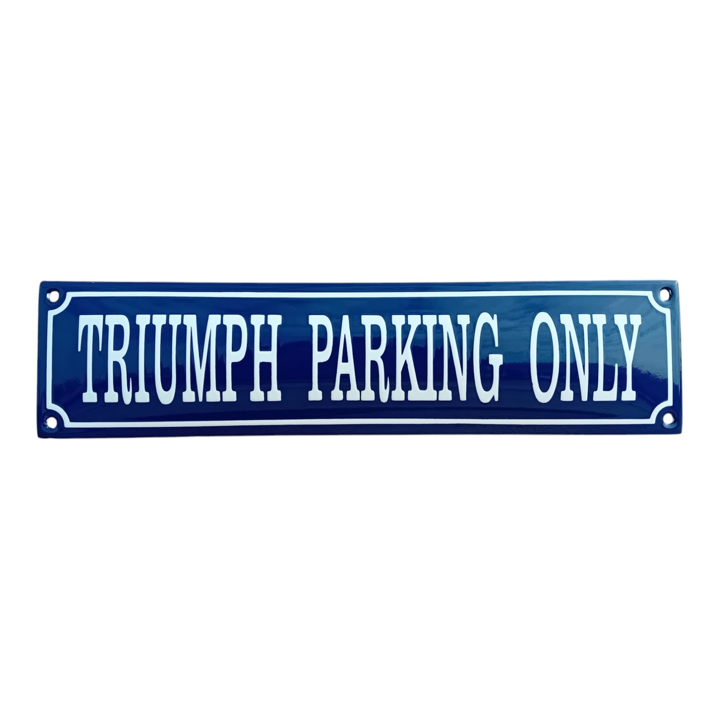Triumph parking only Emaille Schild Vintage – Retro Garage Werkstatt Deko