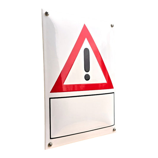 Personalisiertes Emaille Strassenschild – 1 Zeile mit Textfeld