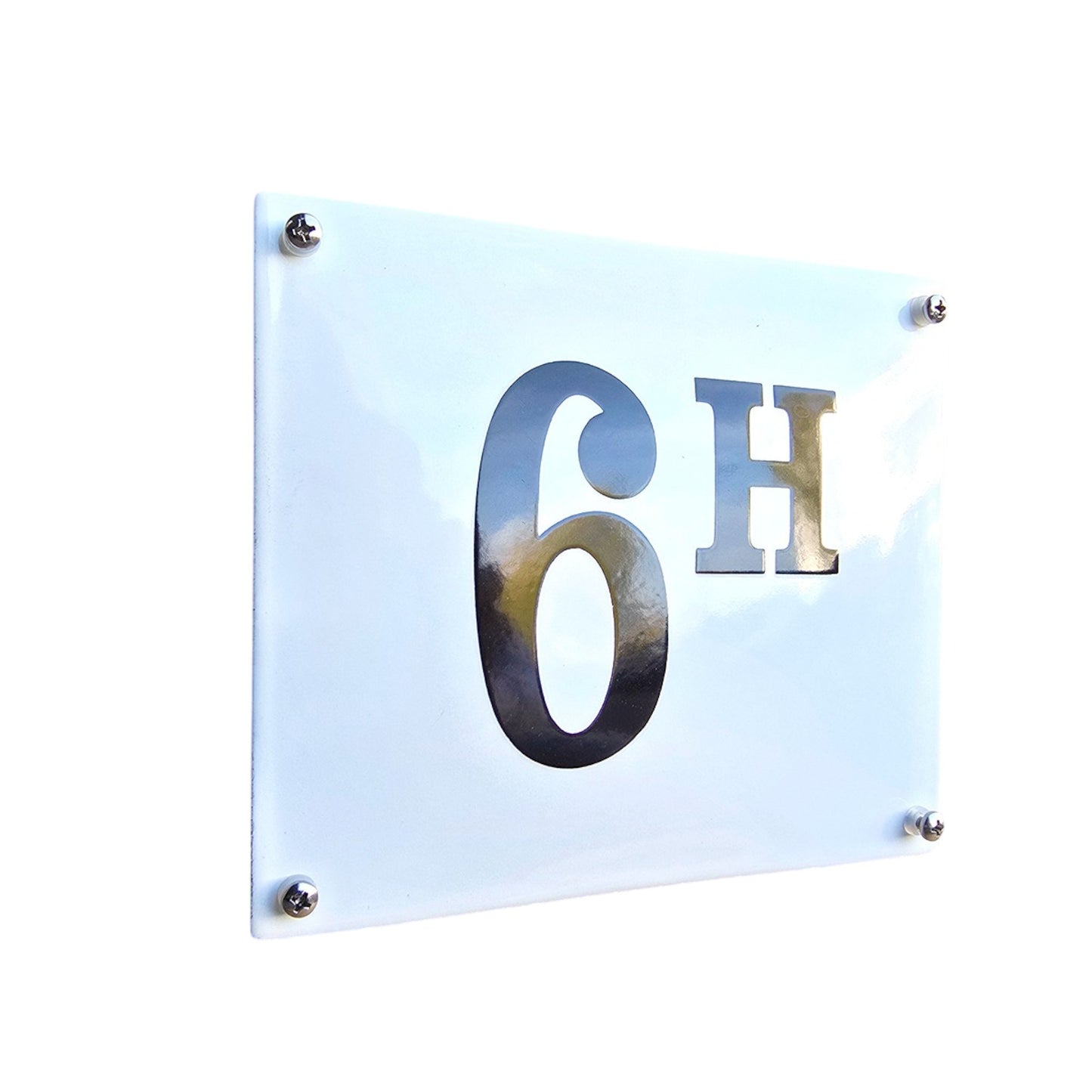 Hausnummer gebogen ohne Rahmen #4