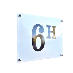 Hausnummer gebogen ohne Rahmen #4