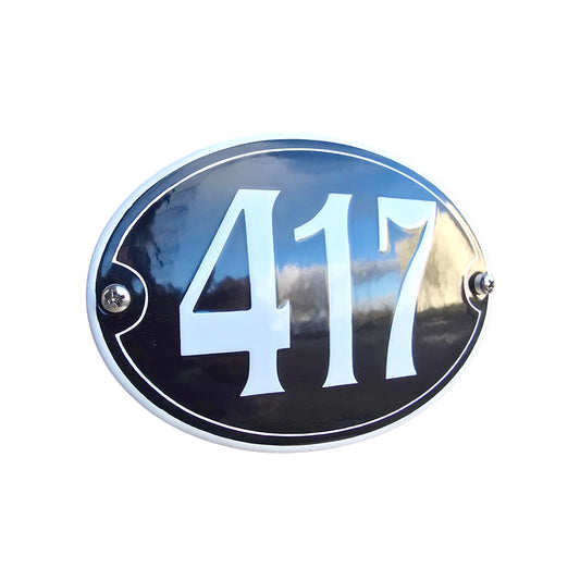 Oval house number with frame and colored border ULZ 001625. Oval ULZ 001626 House number round basic model #4