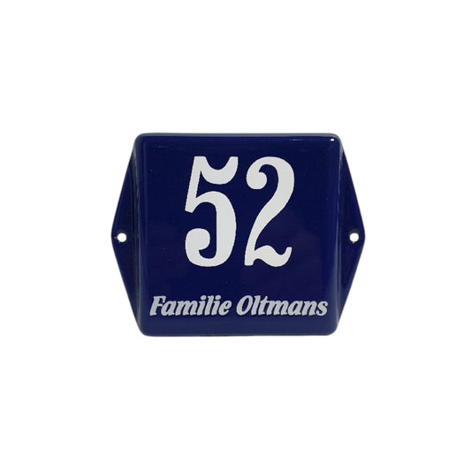 Kombinierte Hausnummer + Name ohne Rand mit Ohren