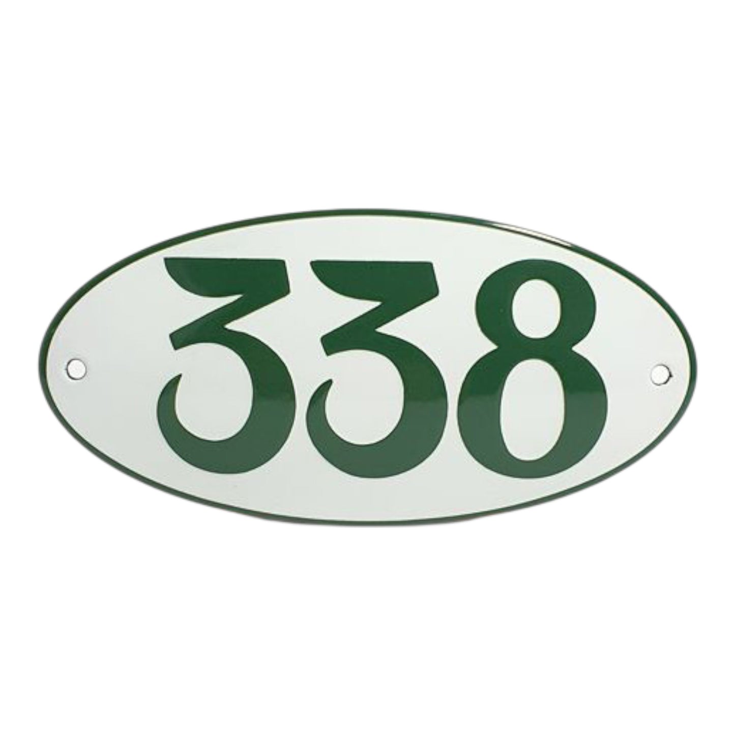Hausnummer oval mit farbigem Rand